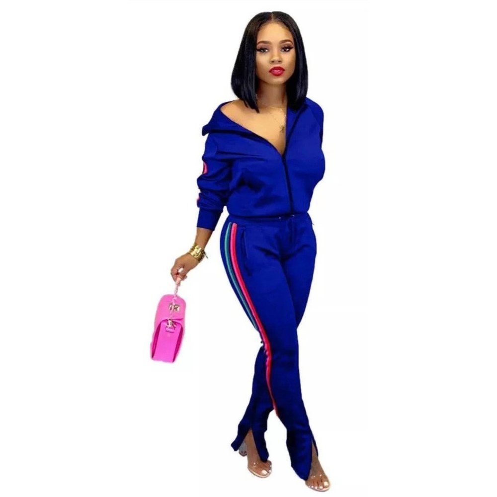 Track You Down Leisure Set-Blue